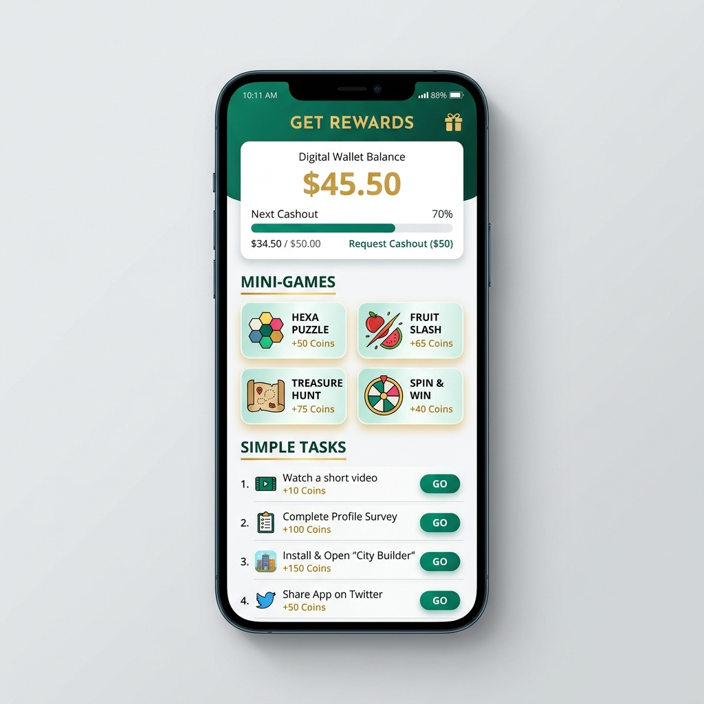 Get Rewards App Interface